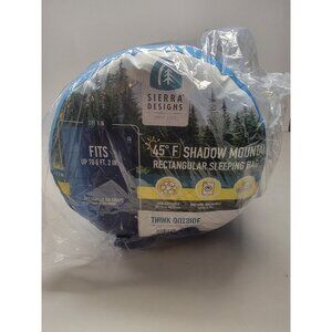 Adult Sleeping Bag By Sierra Designs Shadow Mountain, Rectangular 45 Degree NEW
